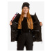 Vínovo-čierna dámska vzorovaná vodeodolná zimná bunda Meatfly Deborah
