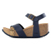 Bayton Remienkové sandále 'Minorque'  námornícka modrá / zlatá