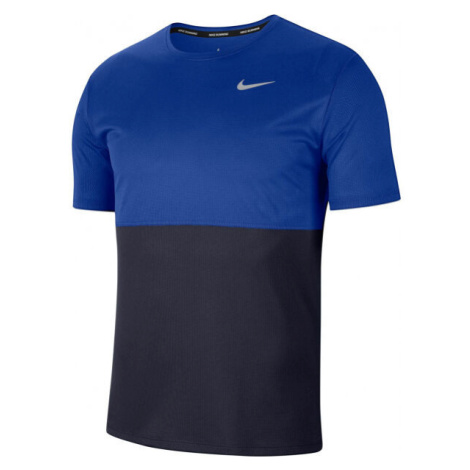 Nike BREATHE Pánske bežecké tričko, modrá, veľkosť