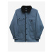 Men's blue denim shirt jacket with faux fur VANS Sherpa - Men
