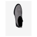 Čierno-šedé kožené členkové topánky na vysokom podpätku Tamaris