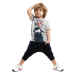 Denokids Ponchik Boy T-shirt Capri Shorts Set