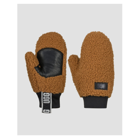 Dámske Rukavice Palčiaky Ugg Fluff Mitten With Logo Tape