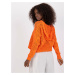 Orange sweater RUE PARISy with openwork pattern hood