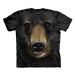 Pánske batikované tričko The Mountain - Medvedia tvár- čierne