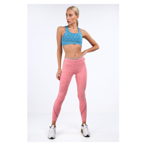 Coral sports leggings with stitching FASARDI