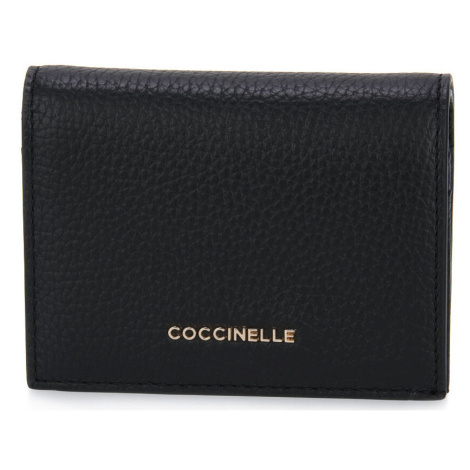 Coccinelle  001 METALLIC SOFT  Peňaženky Čierna