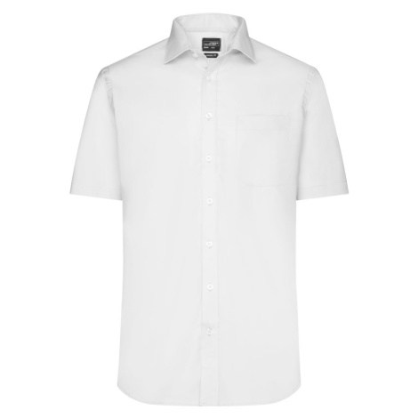 James & Nicholson Pánska košeľa s krátkym rukávom JN684 - Biela
