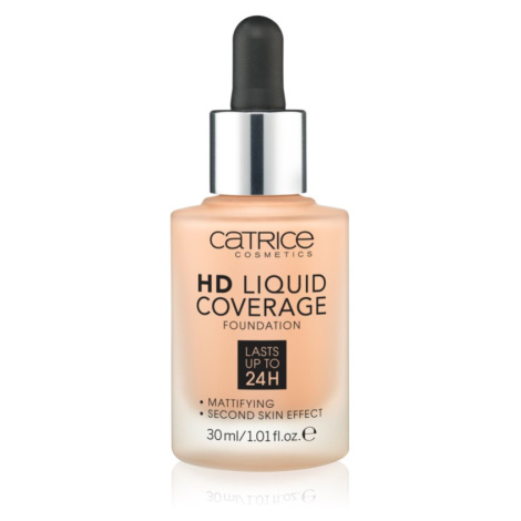 Catrice HD Liquid Coverage Foundation vodeodolný tekutý make-up s matným efektom odtieň 066 Warm