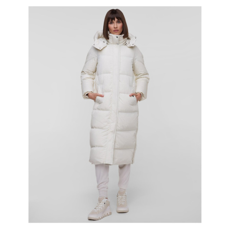 Dámska Biela Páperová Bunda Woolrich Aurora Long Parka