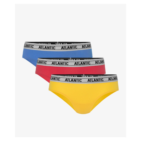 Women panties Half Hipster ATLANTIC 3Pack - coral, yellow, blue