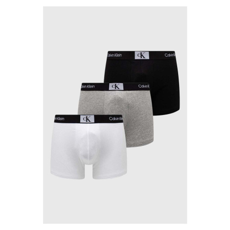 Boxerky Calvin Klein Underwear 3-pak pánske, šedá farba