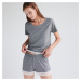 Reserved - Pyžamo z organickej bavlny so šortkami - Čierna