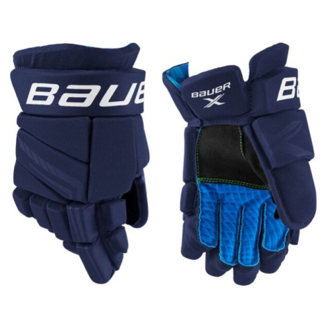 Bauer X GLOVE JR Detské hokejové rukavice, tmavo modrá, veľkosť
