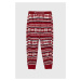 Detské pyžamové nohavice Abercrombie & Fitch bordová farba, vzorovaná