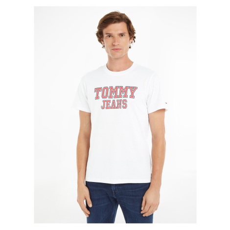 Biele pánske tričko Tommy Jeans Essential - Men Tommy Hilfiger