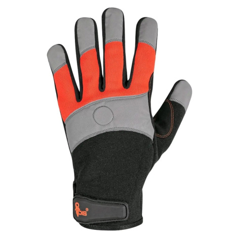 Canis CXS MAGNES Kombinované rukavice Čierna-Oranžová, 10