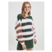 Green and White Women's Striped Oversized Sweater Trendyol - Women