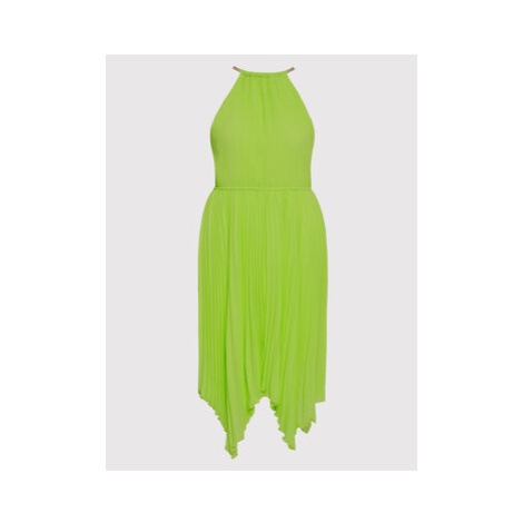Rinascimento Koktejlové šaty CFC0109265003 Zelená Regular Fit