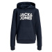 Jack & Jones Junior Mikina  námornícka modrá / biela