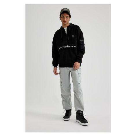 DEFACTO Parachute Trousers with Elastic Waist and Cargo Pockets