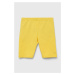 Detské legíny United Colors of Benetton žltá farba, jednofarebné