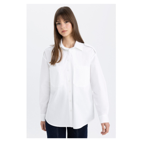 DEFACTO Relax Fit Poplin Long Sleeve Shirt Tunic