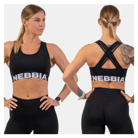 NEBBIA - Športová podprsenka Cross Back 410 (black) - NEBBIA