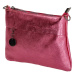 Ružová spoločenská lakovaná kabelka s príveskom „Clare“