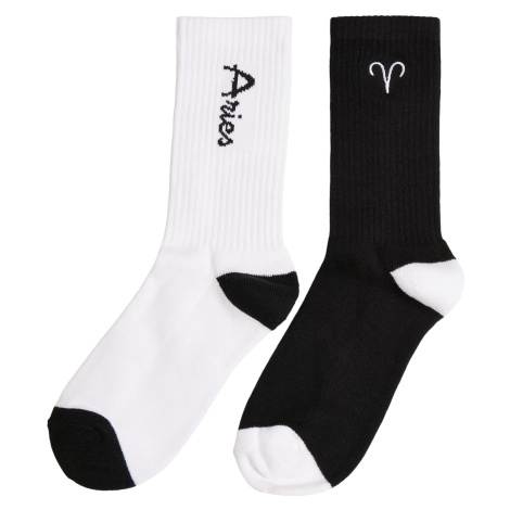 Zodiac Socks 2-pack black/white Aries