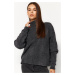 Trendyol Anthracite Boucle Soft Textured Knitwear Sweater