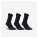 Tenisové ponožky RS 500 vysoké 3 páry čierne
