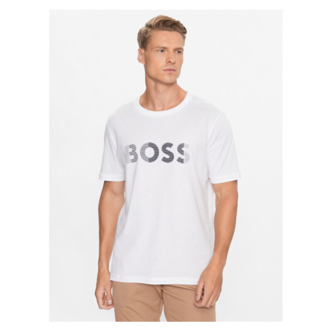 Boss Tričko 50494106 Biela Regular Fit Hugo Boss