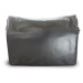 Černá kožená klopnová kabelka 213-1195-60