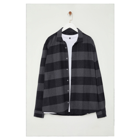 Trendyol Black Regular Fit Winter Checkered Lumberjack Shirt