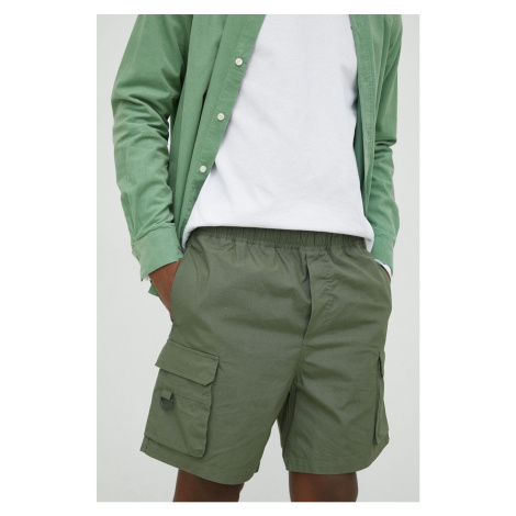 Bavlnené šortky Samsoe Samsoe zelená farba