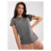 Tmavosivé basic tričko Peachy -RV-TS-4623.56-dark grey