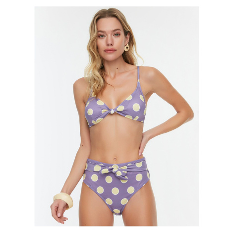 Light purple women's polka dot bikini bottoms Trendyol - Women