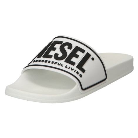 DIESEL Šľapky 'Mayemi'  čierna / biela