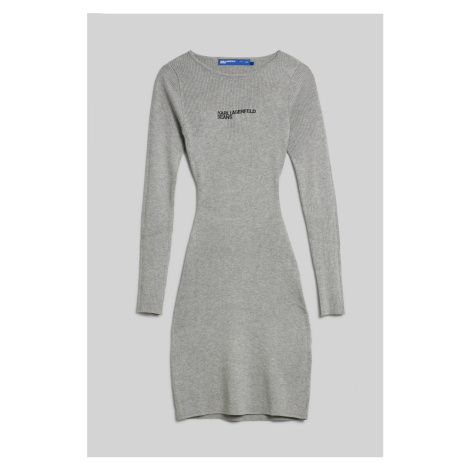 Šaty Karl Lagerfeld Jeans Klj Knitted Body Dress Mid Grey Heather