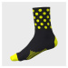 ALÉ Cyklistické ponožky klasické - BUBBLE - žltá/čierna