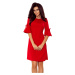 Červené dámské trapézové šaty s rozšířenými rukávy model 6703289 - numoco XL