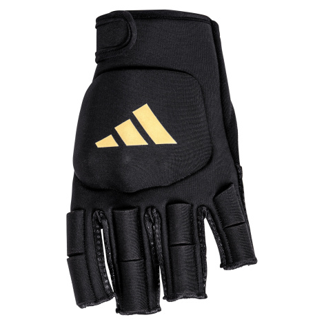 Hokejové rukavice pre dospelých OD stredná/silná intenzita čierno-zlaté Adidas