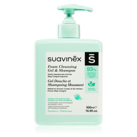 Suavinex Foam Cleansing Gel & Shampoo penový šampón pre deti od narodenia Baby Cologne