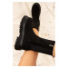 Fox Shoes Women's Black Suede Boots