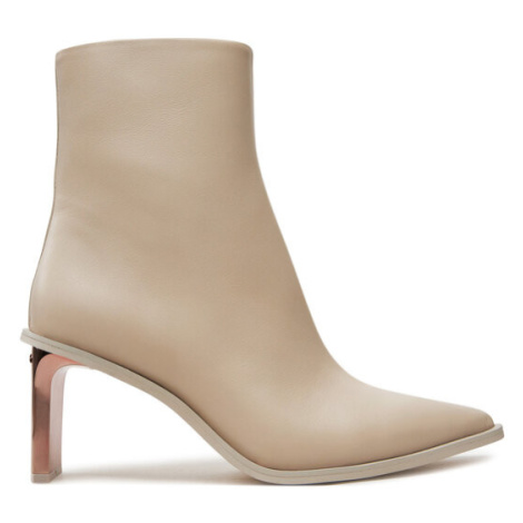 Calvin Klein Členková obuv Ankle Boot 70 Lth HW0HW02092 Béžová