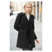 Z6778 DEWBERRY WOMEN'S COAT-BLACK-2