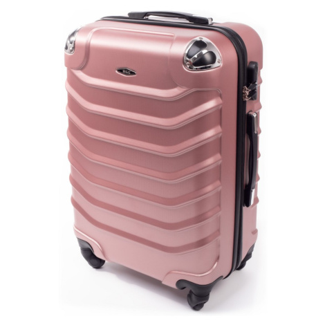 Ružový škrupinový cestovný kufor &quot;Premium&quot; - veľ. XL