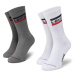 Levi's® Súprava 2 párov vysokých ponožiek unisex 37157-0151 Sivá