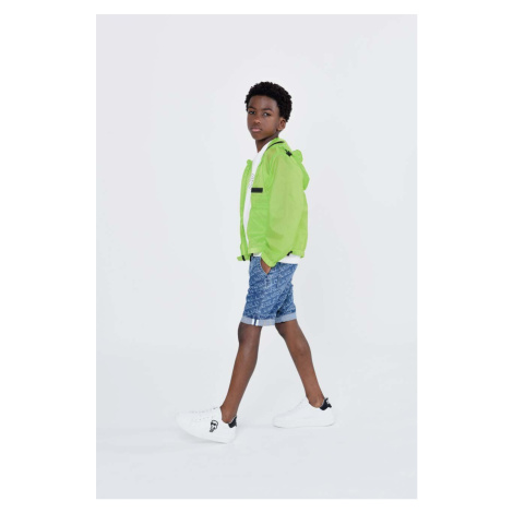 Detská bunda Karl Lagerfeld zelená farba